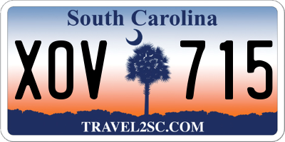 SC license plate XOV715