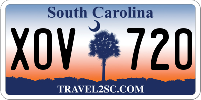 SC license plate XOV720