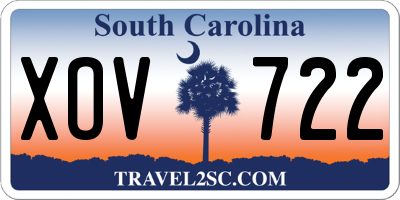 SC license plate XOV722