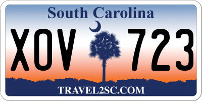 SC license plate XOV723