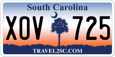 SC license plate XOV725