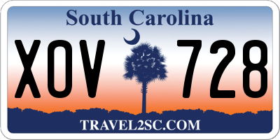 SC license plate XOV728