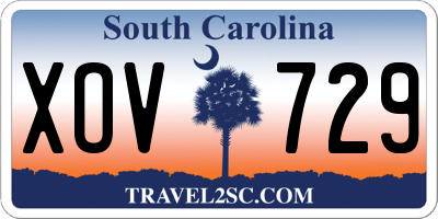 SC license plate XOV729