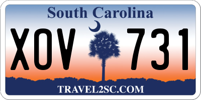 SC license plate XOV731
