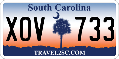 SC license plate XOV733