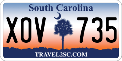 SC license plate XOV735