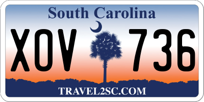 SC license plate XOV736