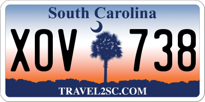 SC license plate XOV738