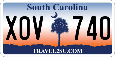 SC license plate XOV740