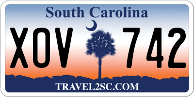 SC license plate XOV742