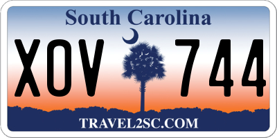 SC license plate XOV744