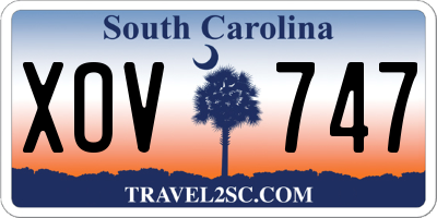 SC license plate XOV747