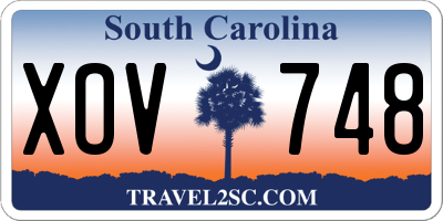 SC license plate XOV748