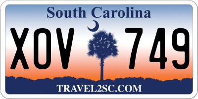 SC license plate XOV749