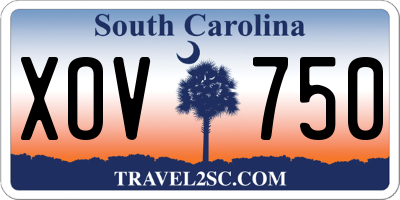 SC license plate XOV750