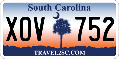 SC license plate XOV752