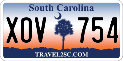 SC license plate XOV754
