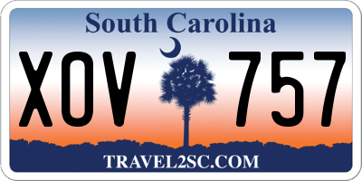 SC license plate XOV757