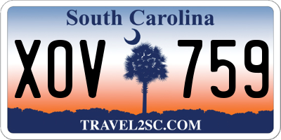 SC license plate XOV759