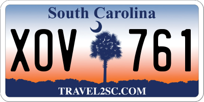 SC license plate XOV761