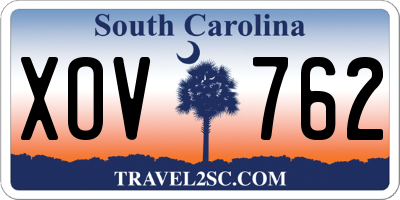 SC license plate XOV762