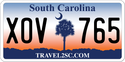 SC license plate XOV765