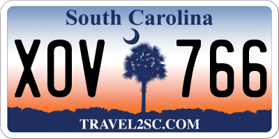 SC license plate XOV766