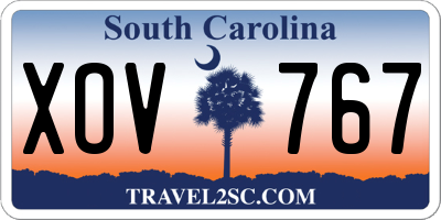 SC license plate XOV767