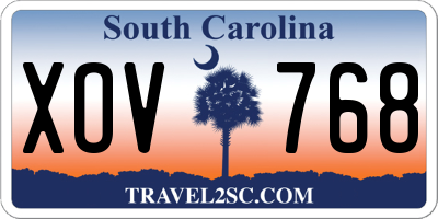 SC license plate XOV768
