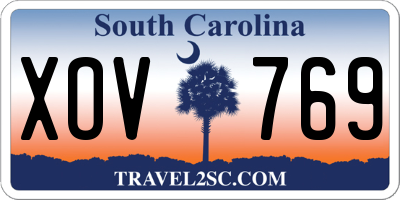 SC license plate XOV769