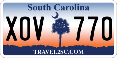 SC license plate XOV770