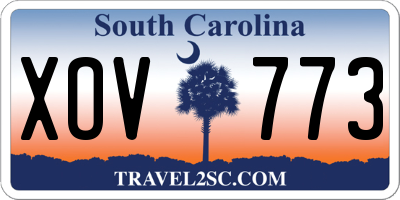 SC license plate XOV773