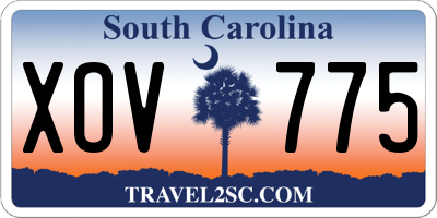 SC license plate XOV775