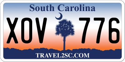 SC license plate XOV776
