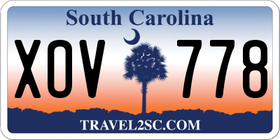 SC license plate XOV778