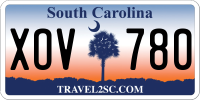 SC license plate XOV780