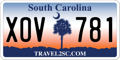 SC license plate XOV781
