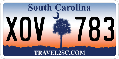 SC license plate XOV783