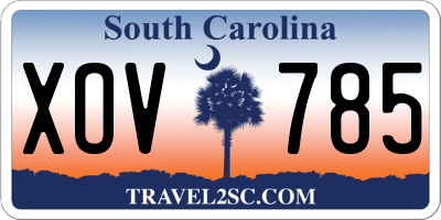 SC license plate XOV785