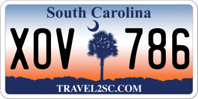 SC license plate XOV786
