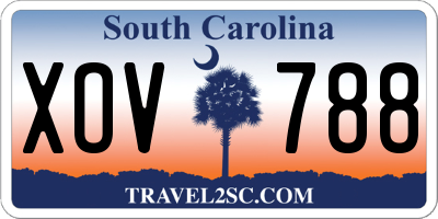 SC license plate XOV788