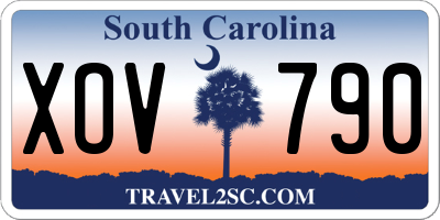 SC license plate XOV790