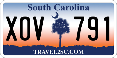 SC license plate XOV791