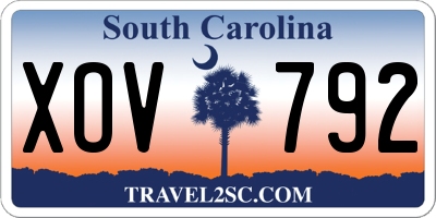 SC license plate XOV792