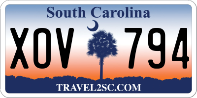 SC license plate XOV794