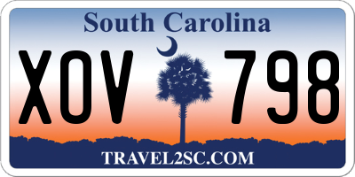 SC license plate XOV798