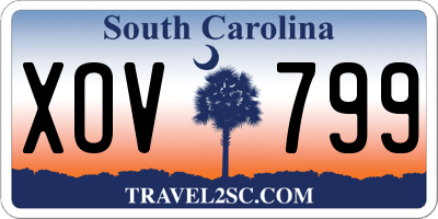 SC license plate XOV799