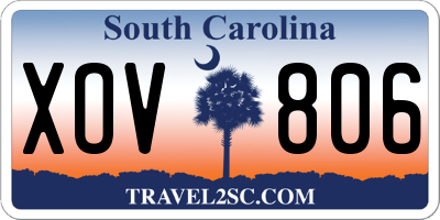 SC license plate XOV806