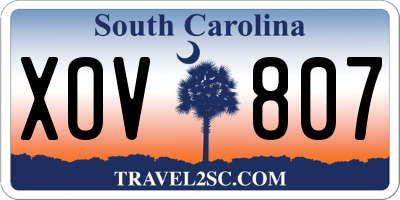 SC license plate XOV807