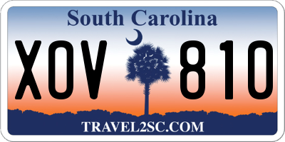SC license plate XOV810